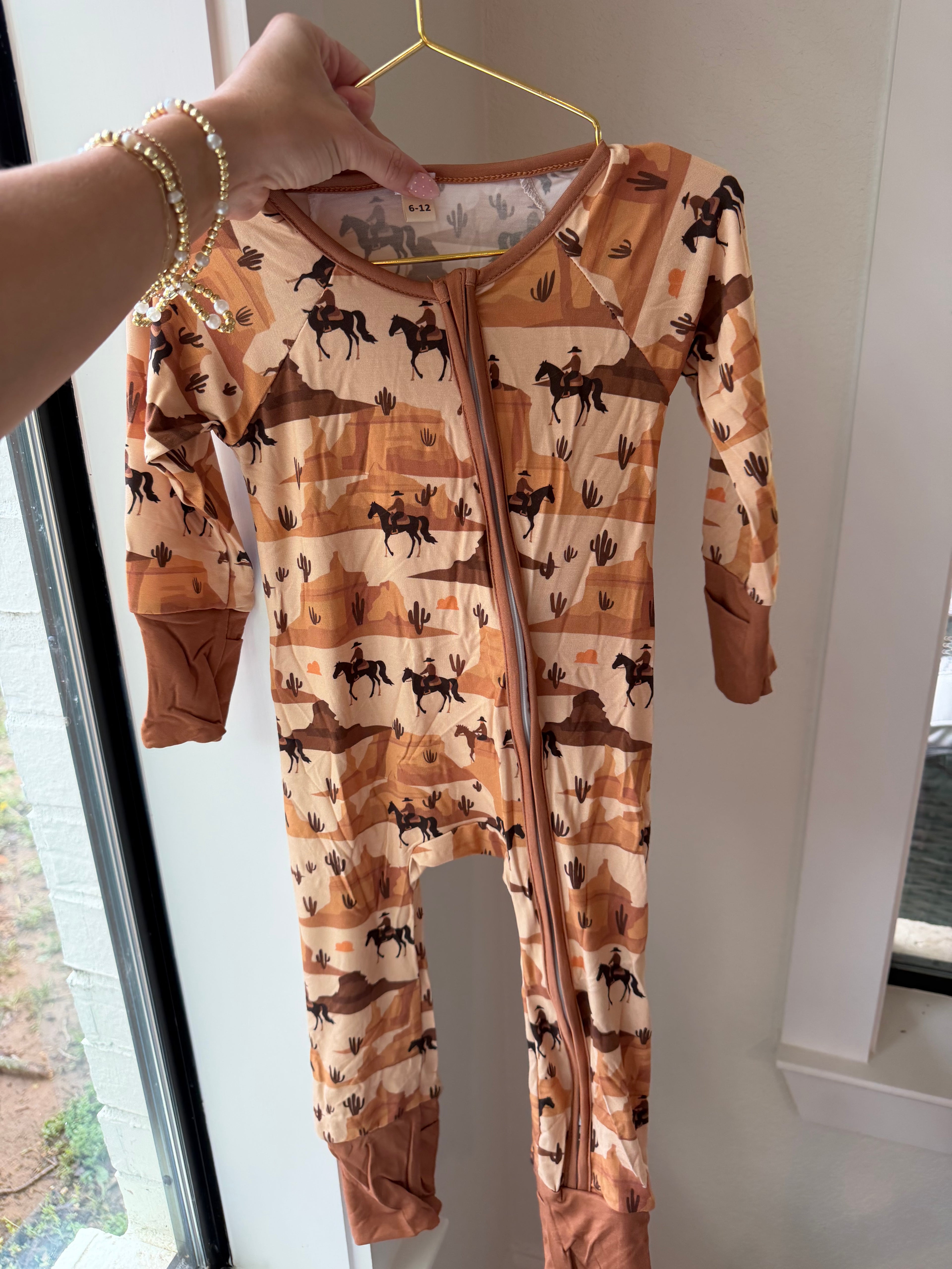 Desert Horses Zip Romper