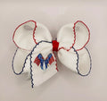 American Flag Moonstitch Bow
