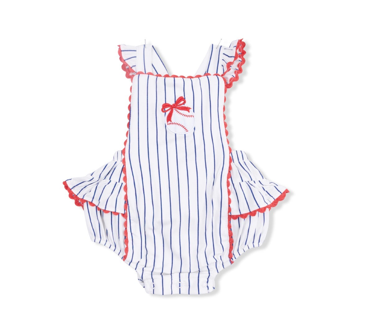 Baseball Stripe Ruffle