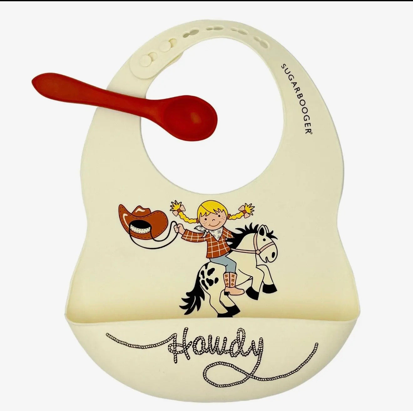 Silicone bib & spoon