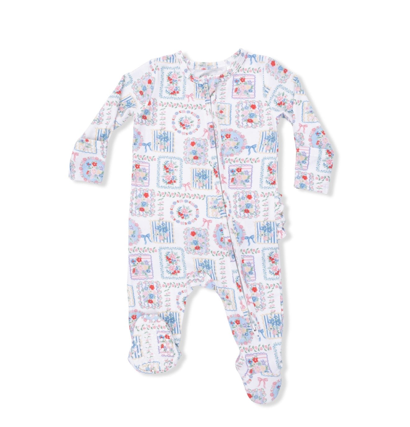 Floral Patchwork Footie