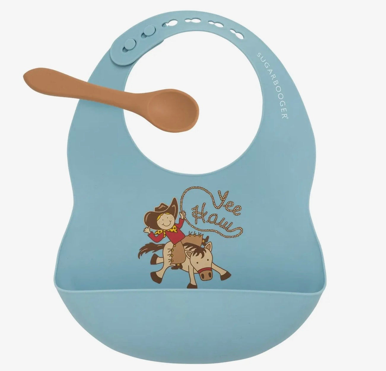 Silicone bib & spoon