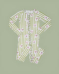 Meadow Stripes Dream Ruffle Romper