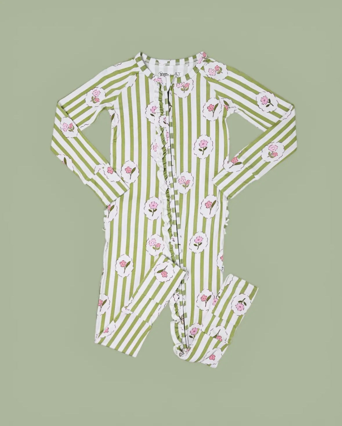 Meadow Stripes Dream Ruffle Romper