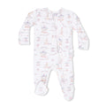 Carousel With Bows Ruffle Back Footie